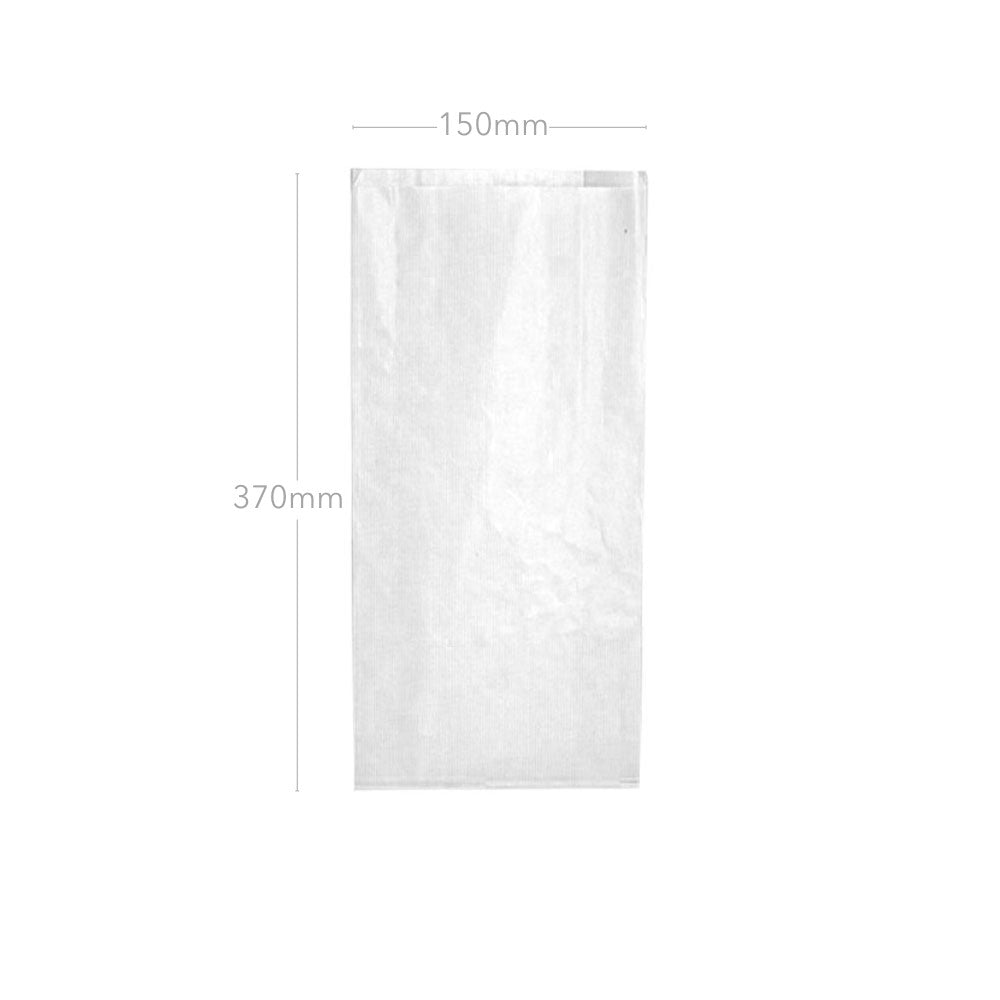 500 Weiße Bäckerfaltenbeutel 200x70x320 Mm – Praktische Papiertüten Für Bäckerei & Snacks