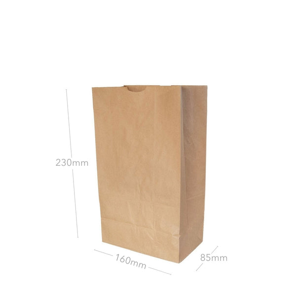 Blockbodenbeutel 60g/m2, 16x8,5x23cm, Papier, 1000 Stk.