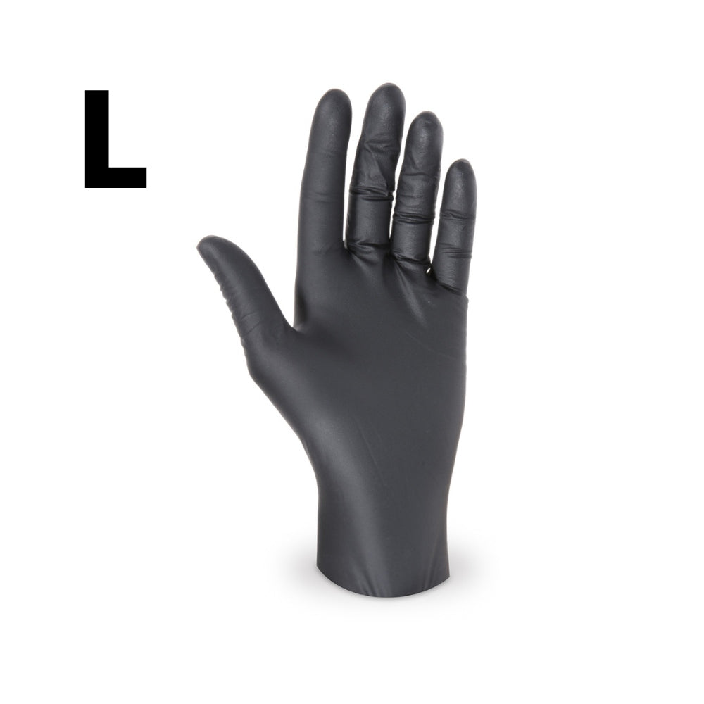 Nitril - Einweghandschuhe, Größe L, schwarz, ungepudert, 100 Stk.