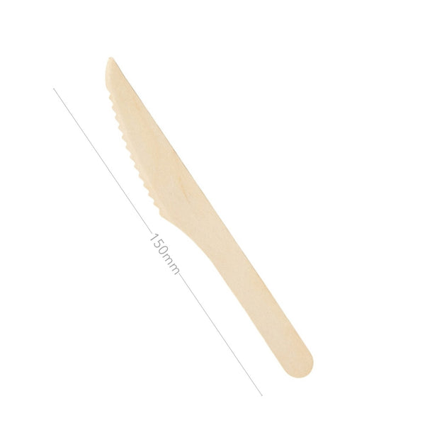 Holz-Messer, 15cm, Einweg, 100 Stk.
