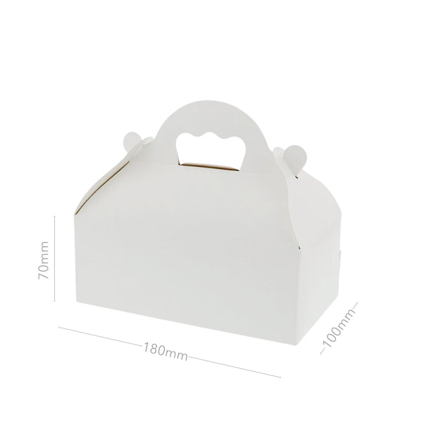 Tortenschachtel mit Griff, 100x180x70mm, Karton, weiß, THE PACK®, 300 Stk.