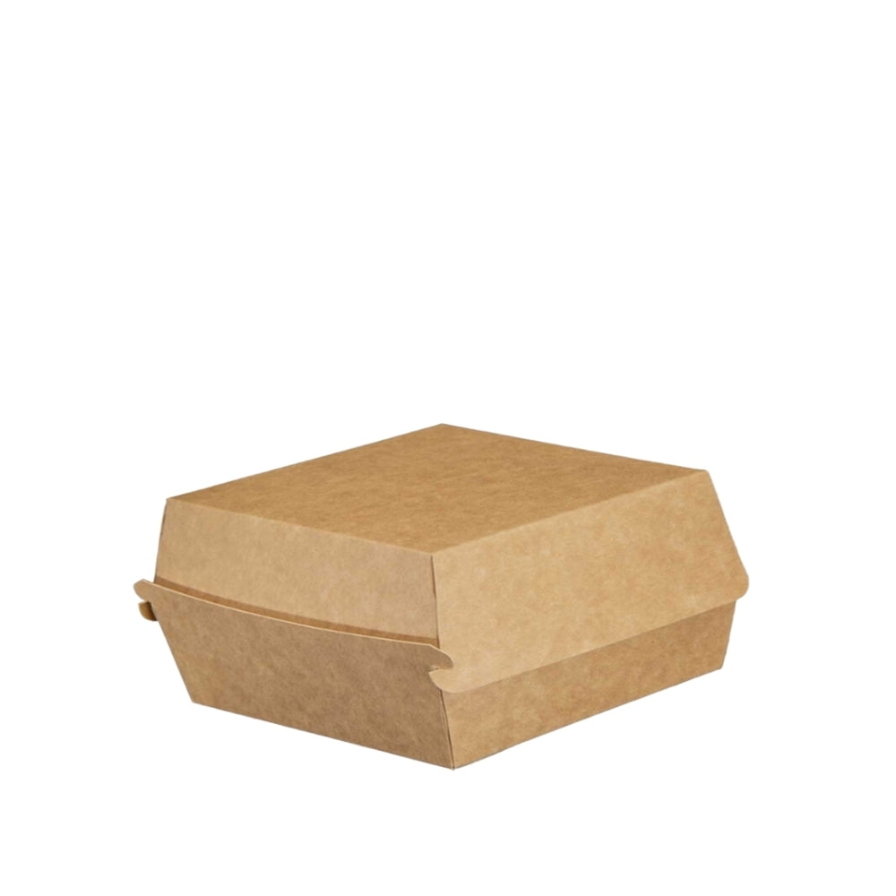 Burger-Box XL, plastikfrei, braun, 145x145x83mm, Pappe, 450 Stk.