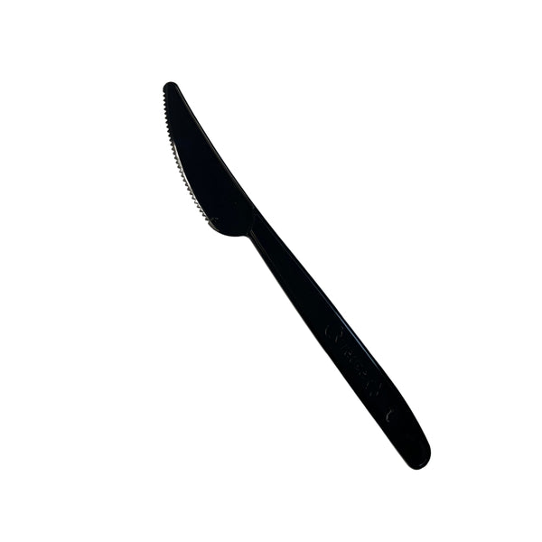 Mehrweg-Messer, 18,5cm, PP, schwarz, 50 Stk.