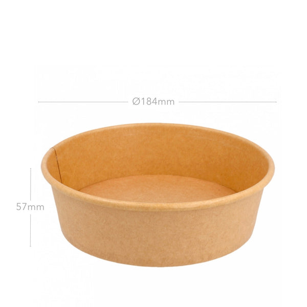 Salat-Schalen, Karton, 1100ml, Ø185x57mm, 300 Stk.