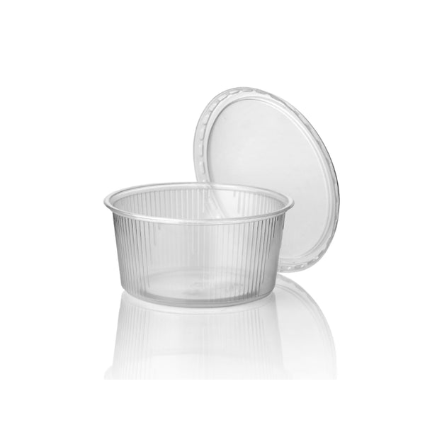 PP-Feinkostbecher 200ml Rund, inkl. Deckel, 250 Sets