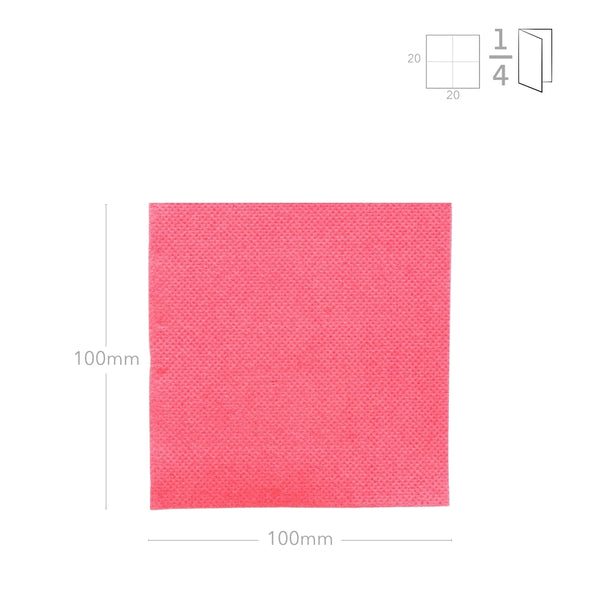 Cocktail-Servietten 2-lg, 20x20cm, 1/4 F., pink, 2400 Stk.