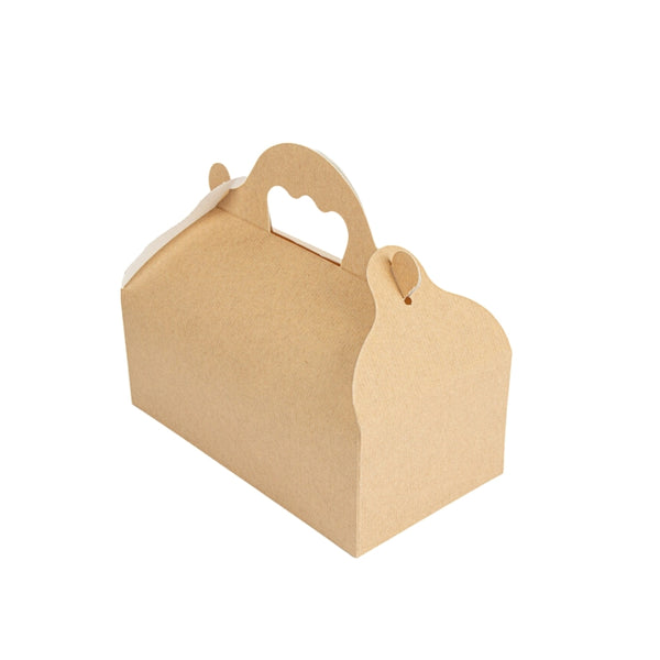 Tortenschachtel mit Griff, 100x180x70mm, Karton, braun, THE PACK®, 300 Stk.