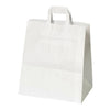 Papiertragetaschen 32x21x33cm, weiß,  Flachhenkel, 250 Stk.