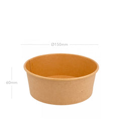 Kraft Pet-Deckel für Salatbox rund (750ml) 50 Stück