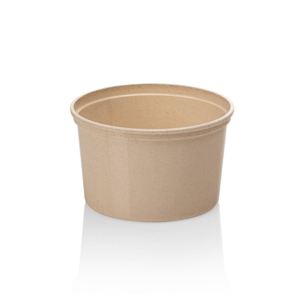 PP Rundbecher 500ml, Ø115x70mm, beige, 500 Stk