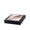 Sushi Platte, Karton, 270x270x51mm, schwarz, mit Fenster, 50 Stk.