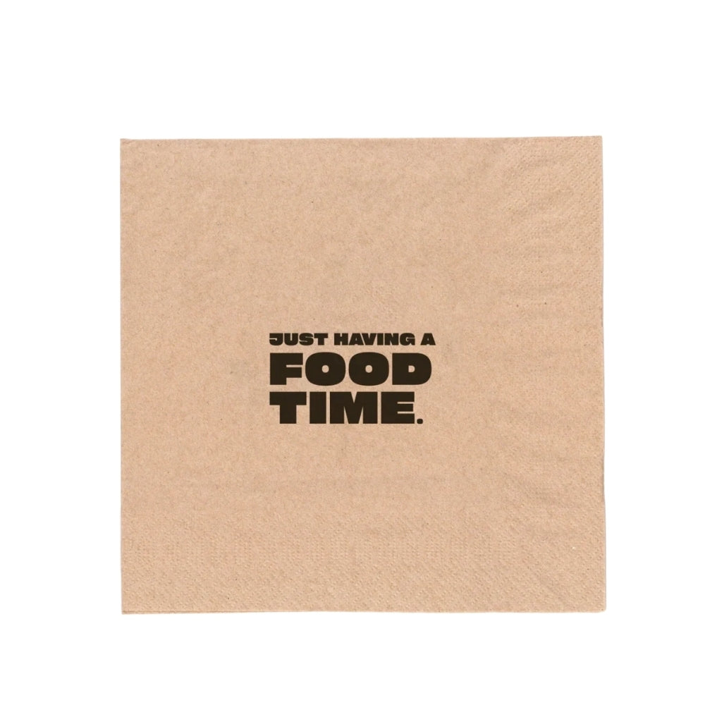 Servietten 2-lg, 33x33cm, 1/4 F., natur-braun, Food-Motiv, 2000 Stk.
