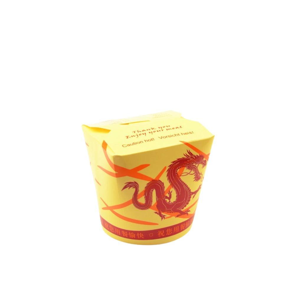 Asia-Faltbox, Drachen-Motiv, 26oz 750ml, Papier, 500 Stk.