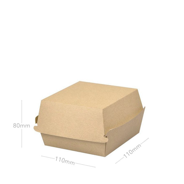 Burger-Box, braun, 110x110x80mm, Kraftpapier, 600 Stk.