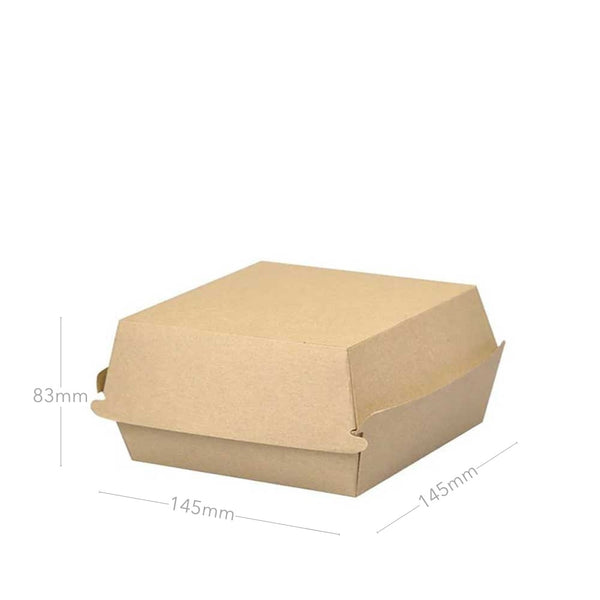 Burger-Box XL, braun, 145x145x83mm, Kraftpapier, 450 Stk.