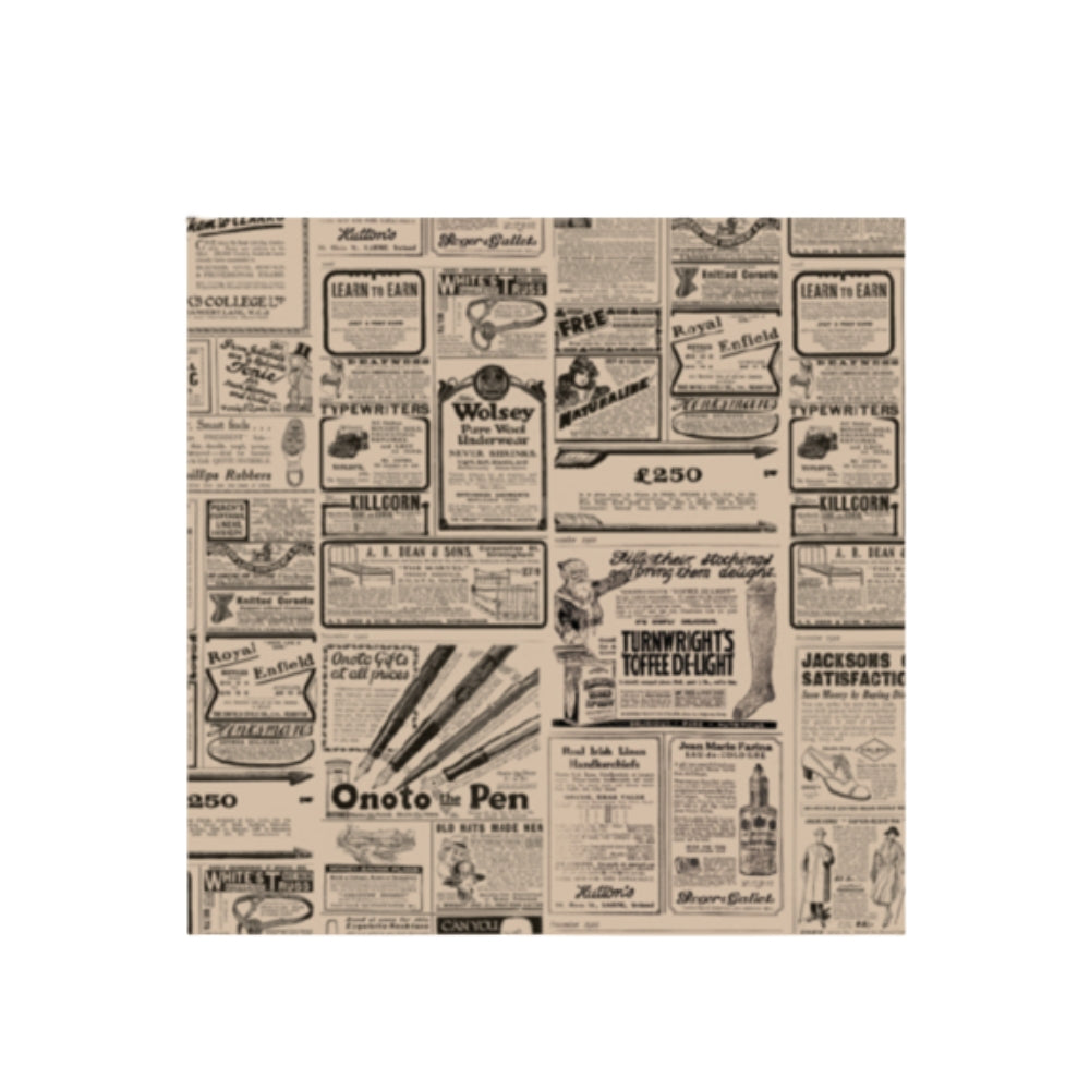 Burgerpapier, fettabweisend, 31x31cm, braun, Newspaper, 1000 Stk.