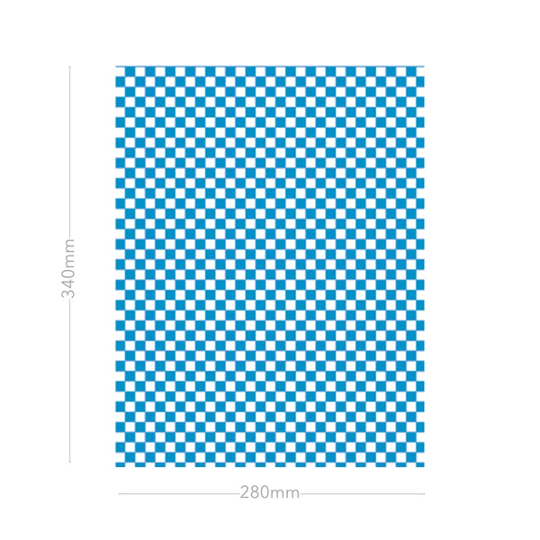 Burgerpapier, fettabweisend, 28x34cm, blau/weiß-kariert, 1000 Stk.