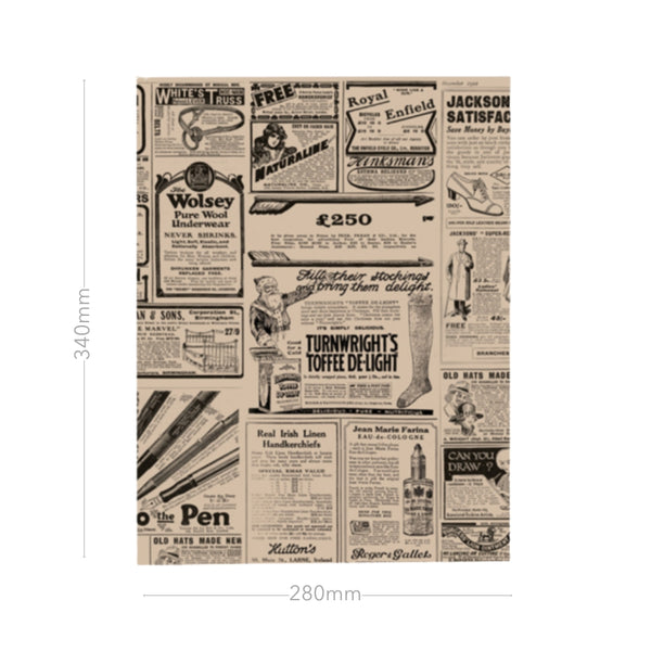 Burgerpapier, fettabweisend, 28x34cm, braun, Newspaper, 1000 Stk.