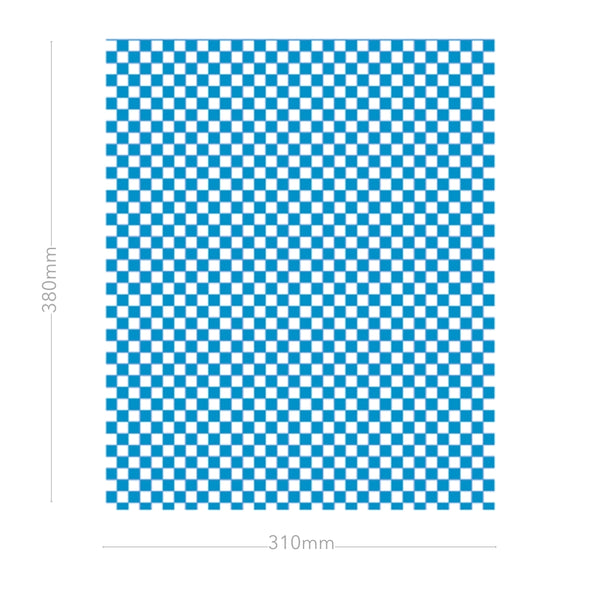Burgerpapier, fettabweisend, 31x38cm, blau/weiß-kariert, 1000 Stk.