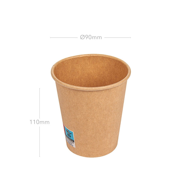 Coffee To-Go Pappbecher 12oz, 300ml, kraft-braun, Ø90 x 110mm, 1000 Stk.