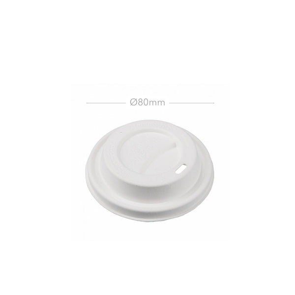 Coffee To-Go Deckel, Ø80mm, Bagasse, 1500 Stk.
