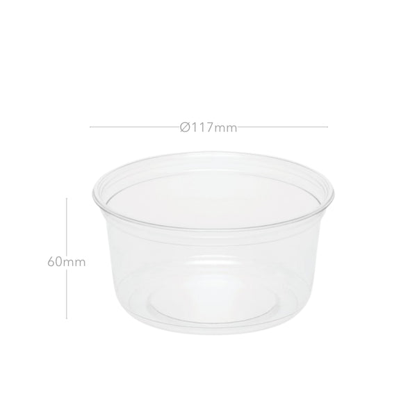 Deli Becher 375ml, rPET, Ø117x60mm, transparent, 600 Stk.