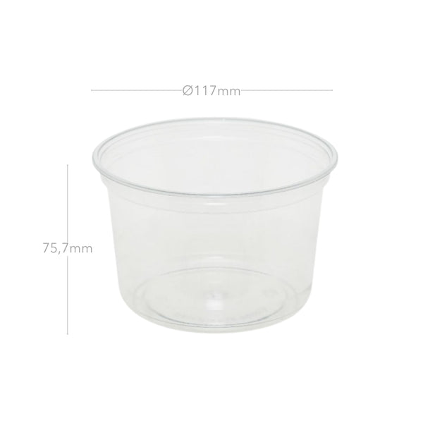 Deli Becher 550ml, rPET, Ø117x75,7mm, transparent, 576 Stk.