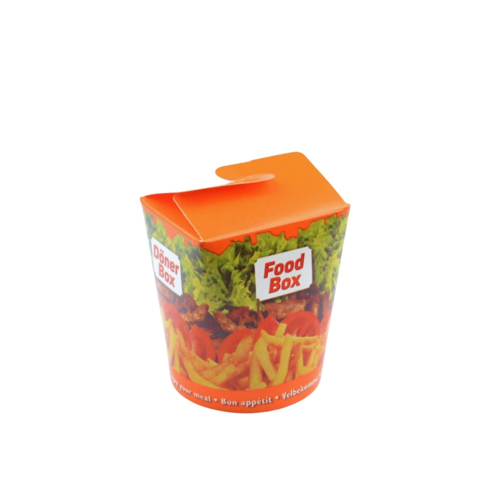 500x Dönerbox 16oz 470ml, Papier, bedruckt – Packoa