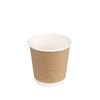 Doppelwand-Pappbecher 8oz, 200ml, kraft-braun, Ø90 x 85mm, 500 Stk.