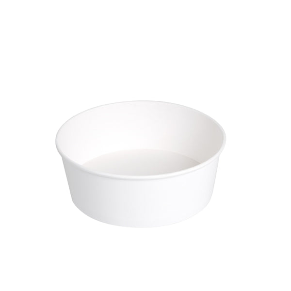 Papp-Becher, 350ml flach, weiß, Ø118x50mm, 450 Stk.