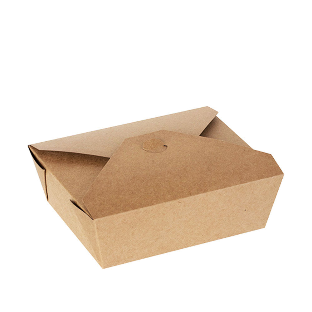 Take-Out-Box 1500ml, plastikfrei, Kraftpapier, braun, 200x140x60mm, 140 Stk.