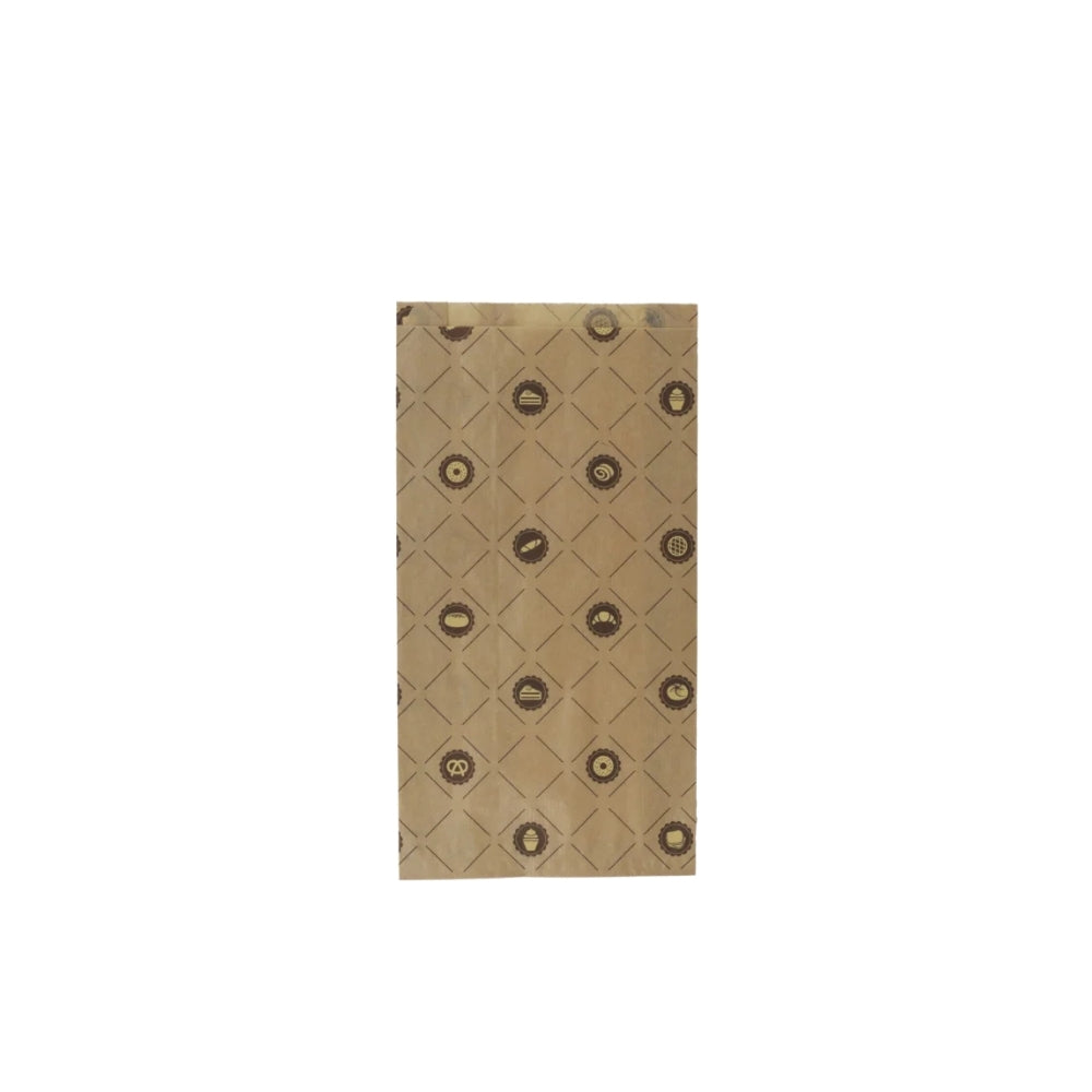 Bäckerfaltenbeutel, Bakery-Motiv, braun, 15x6,5x29cm, 1000 Stk.