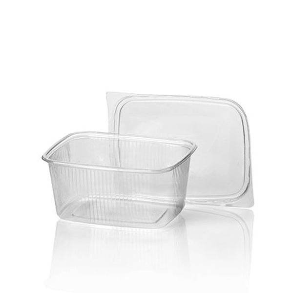 PP-Feinkostbecher 250ml Eckig, inkl. Deckel, 250 Sets