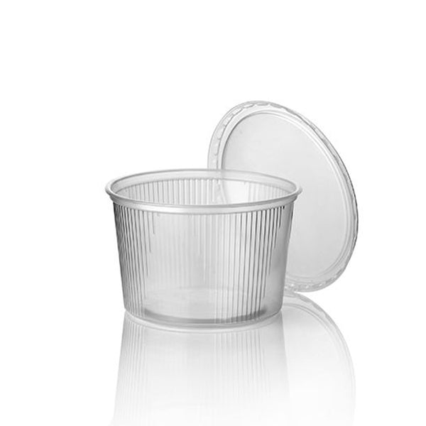 PP-Feinkostbecher 250ml Rund, inkl. Deckel, 250 Sets