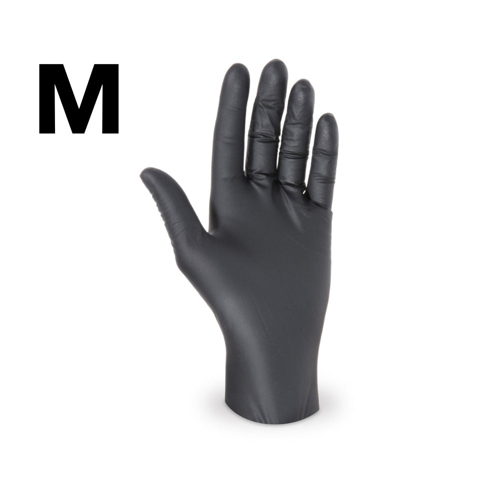 Nitril - Einweghandschuhe, Größe M, schwarz, ungepudert, 100 Stk.
