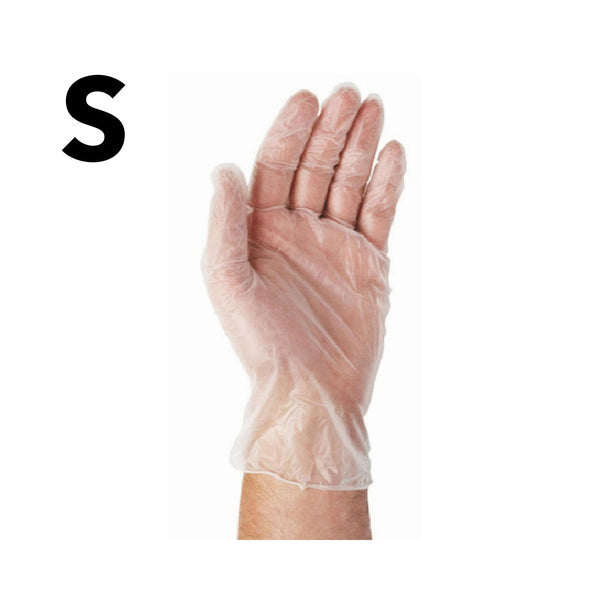 Vinyl - Einweghandschuhe, Größe S, transparent, ungepudert, 100 Stk.