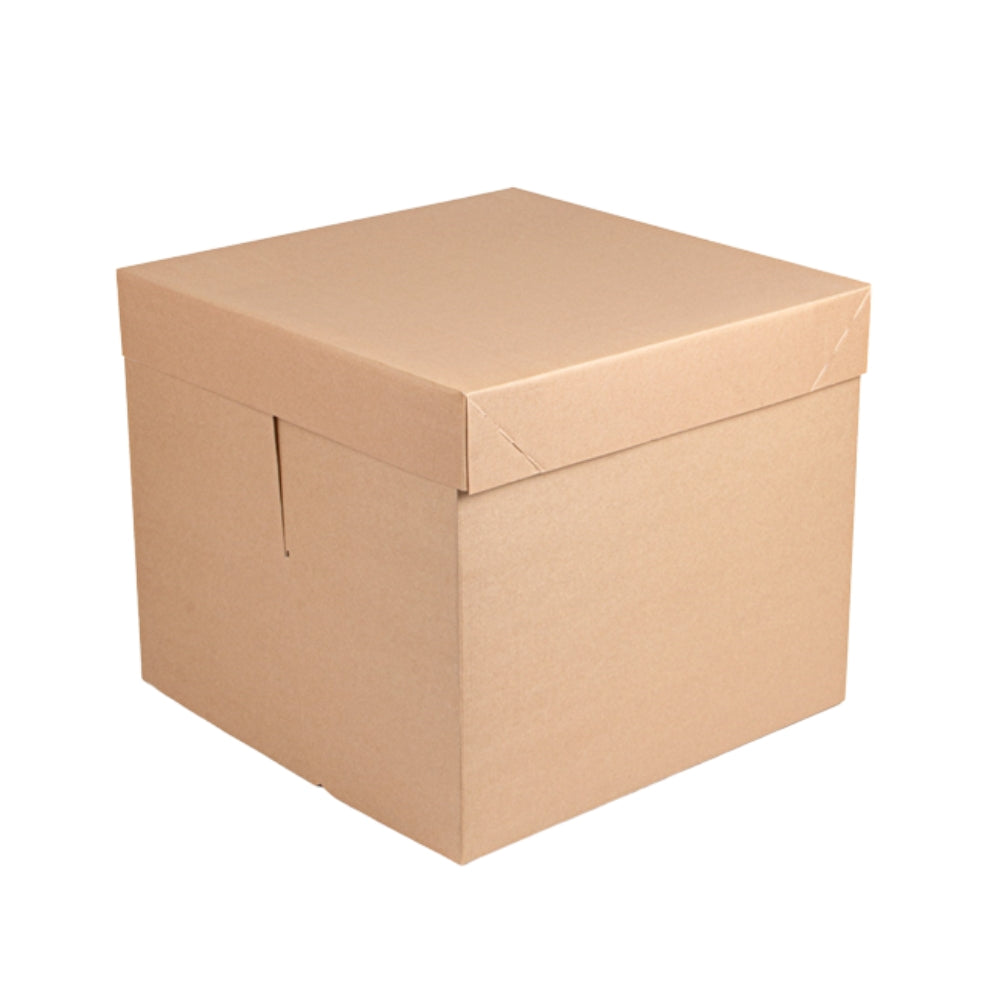 Torten Karton, hoch, 356x356x305mm, braun, THE PACK®, 30 Stk.