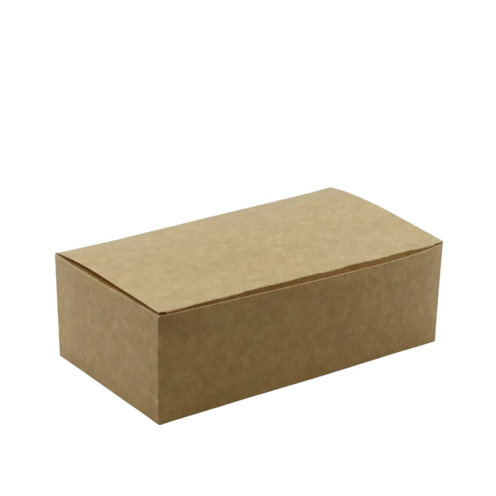 Snackbox, 220x120x70mm, braun-weiß, 300 Stk.