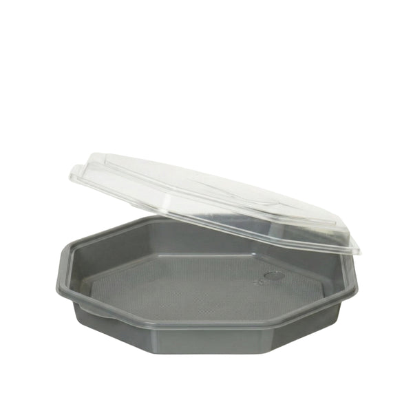 Duni Octaview® Box, APET 830ml, 230x230x50mm, grau, 192 Stk.