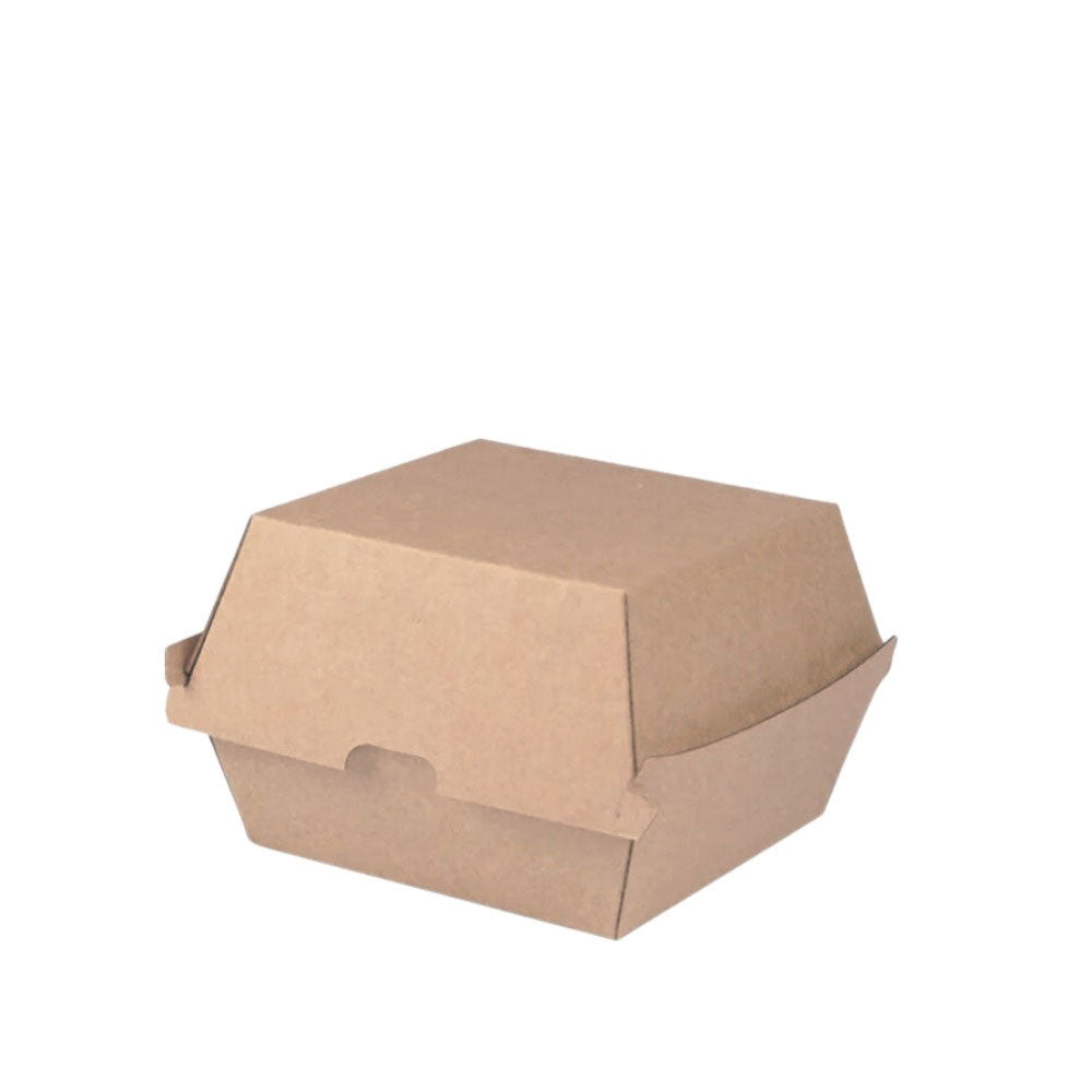 Burger-Box L, kraftbraun, 125x125x100mm, Wellpappe, 200 Stk.