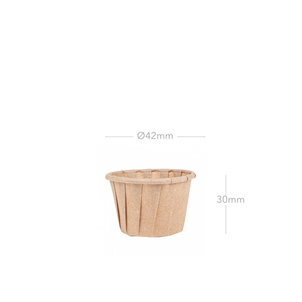 Papier-Portionsbecher, 30ml, braun, 250 Stk.