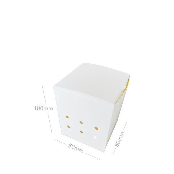 Pommes-Schachtel, 80x80x100mm, weiß, 400 Stk.