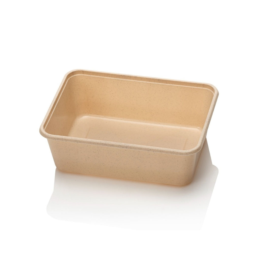 PP Rechteckschale 1000ml, 183x135x65mm, beige, 500 Stk.