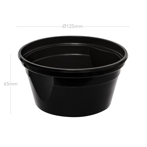 PP-Suppenbecher 560ml, Ø125x65mm, schwarz, 400 Stk.