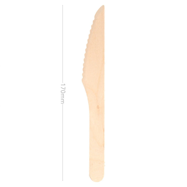 Premium Holz-Messer, 17cm, Einweg, 100 Stk.