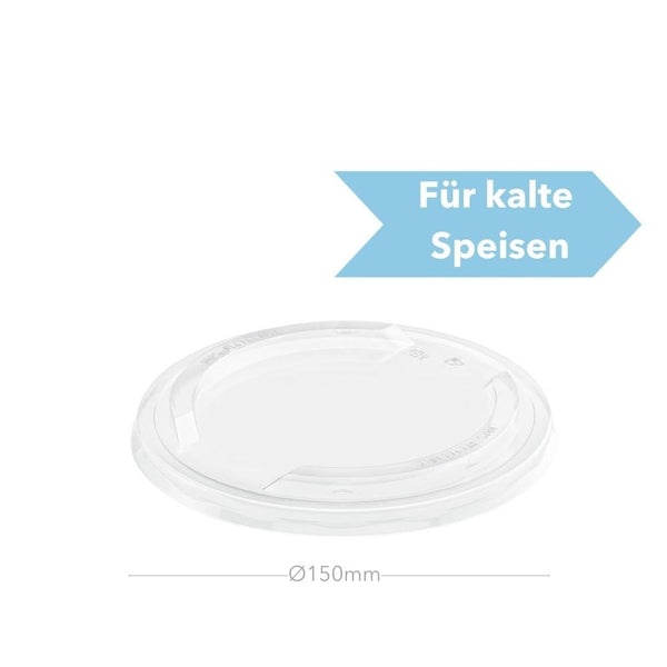 rPET-Deckel Ø150mm für Salat-Bowl 500/750/1000ml, 300 Stk.