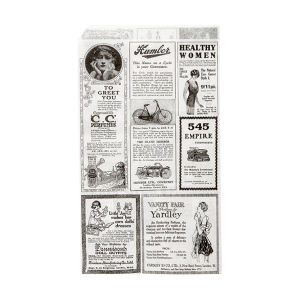 Sandwich-Beutel, 2-seitig offen, 22x13cm, Newspaper, 500 Stk.