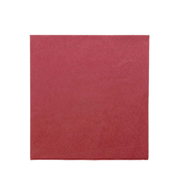 Servietten bordeaux, 3-lg, 33x33cm, 1/4 F., 1000 Stk.