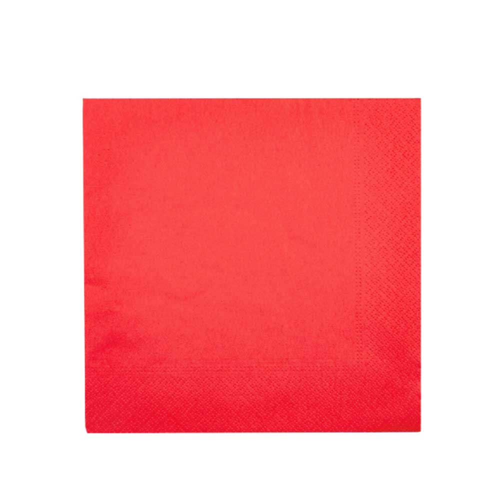Servietten rot, 3-lg, 33x33cm, 1/4 F., 1600 Stk.