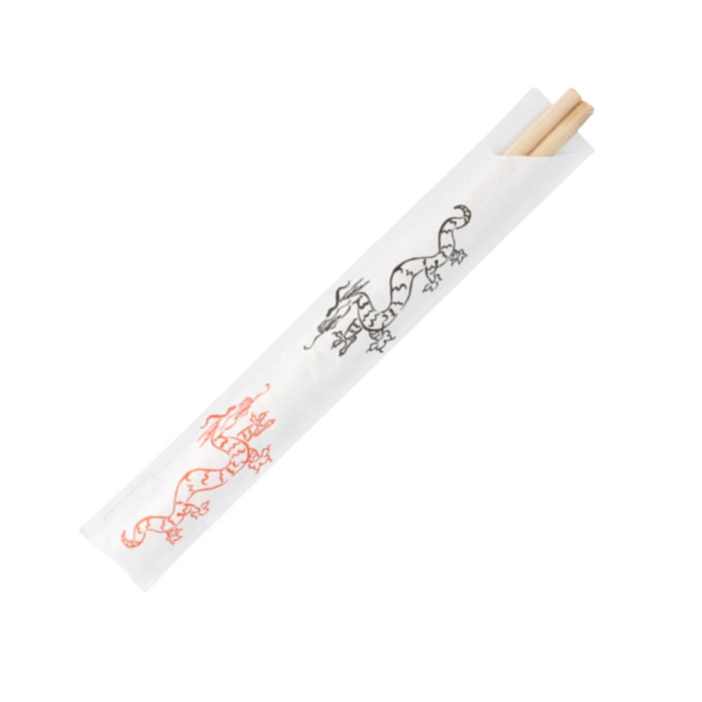 Bambus-Essstäbchen, 20cm, Dragon-Motiv, 100 Stk.